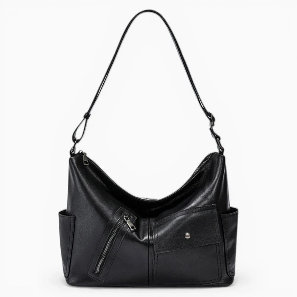 Sac en cuir noir - Élégance cuir