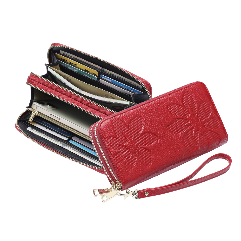 Portefeuille femme cuir | Fleur