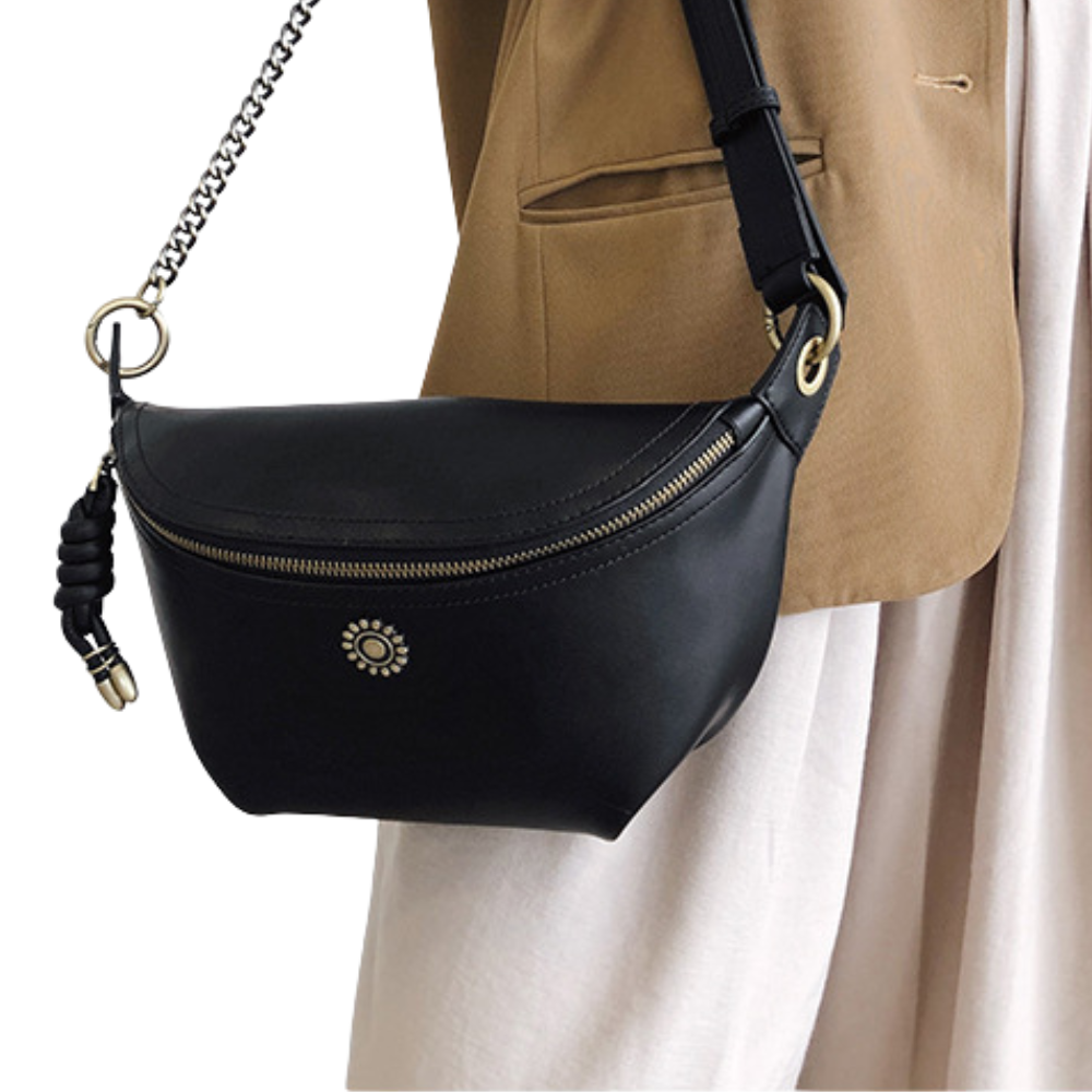 Sac banane cuir femme | Émeraude