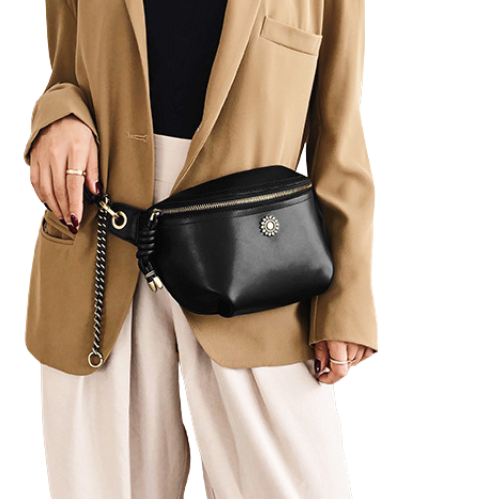 Sac banane cuir femme | Émeraude