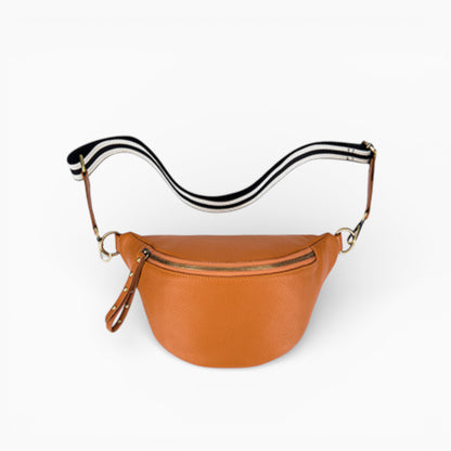 Sac banane en cuir pour femme modèle Perle de la marque Élégance Cuir, avec une finition moderne et élégante.