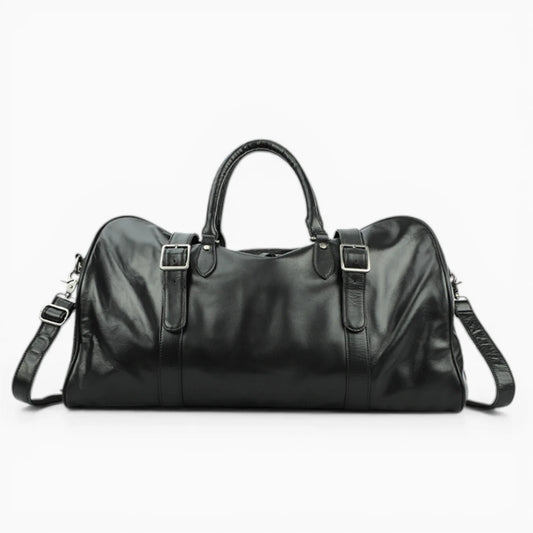 Sac de voyage en cuir vintage modèle Venise de la marque Élégance Cuir, affichant une texture riche et un design élégant.