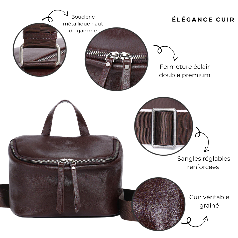 Sac banane cuir femme | Diamant