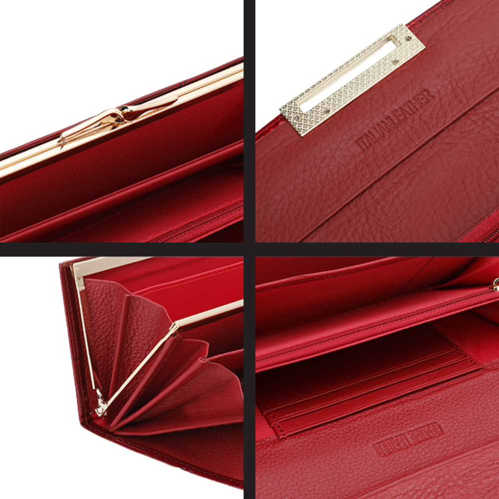 Portefeuille femme cuir| Rubis rare