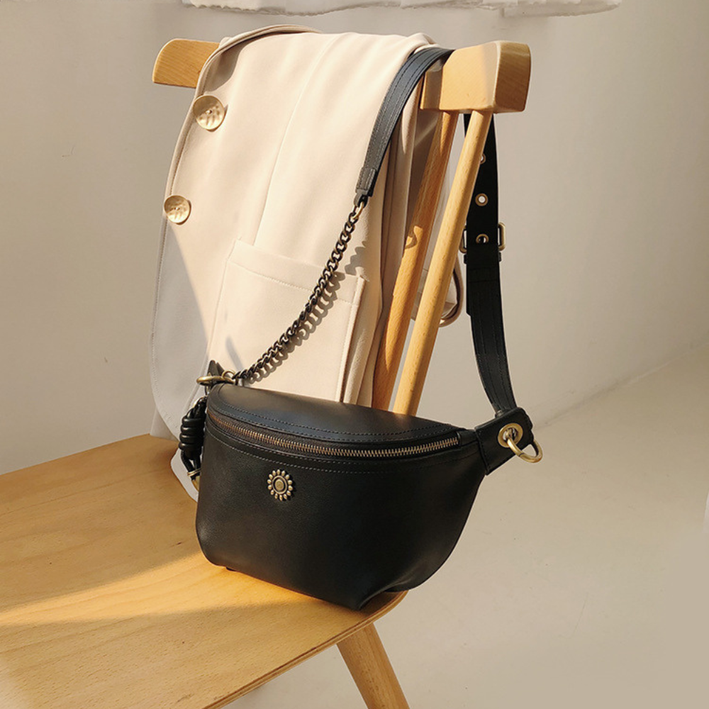 Sac banane cuir femme | Émeraude