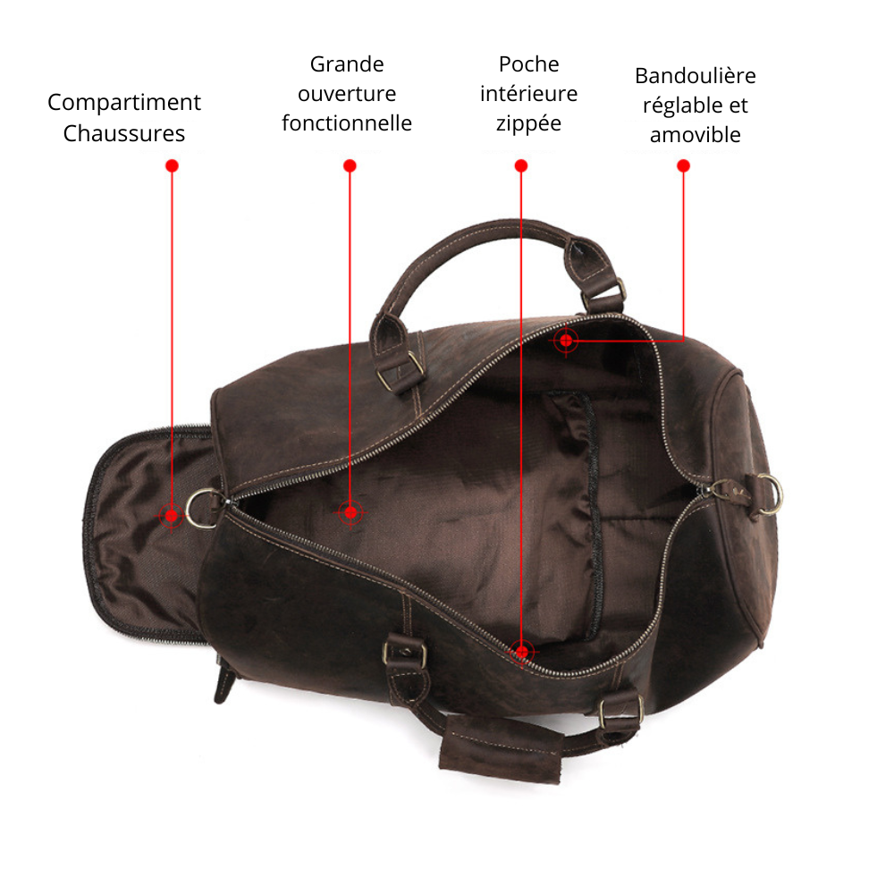 Sac de voyage cuir | Monaco