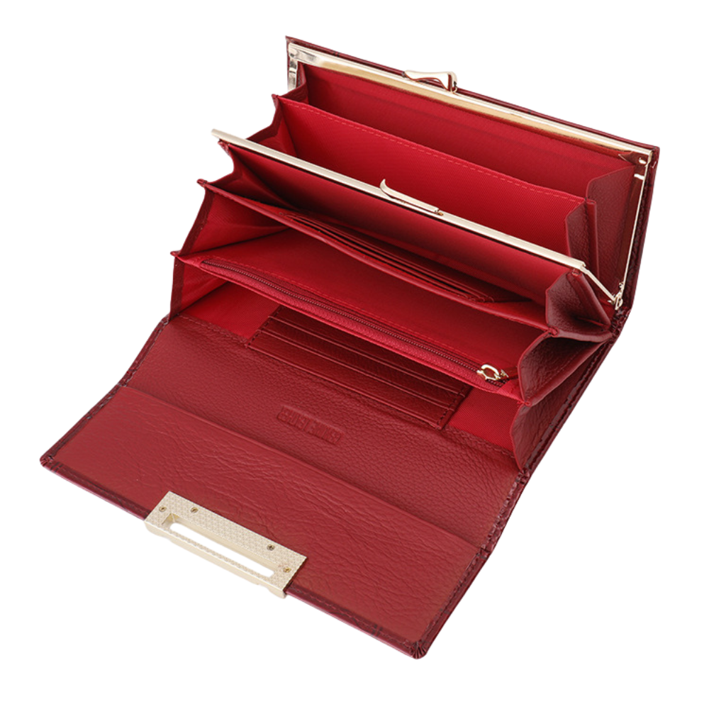 Portefeuille femme cuir| Rubis rare