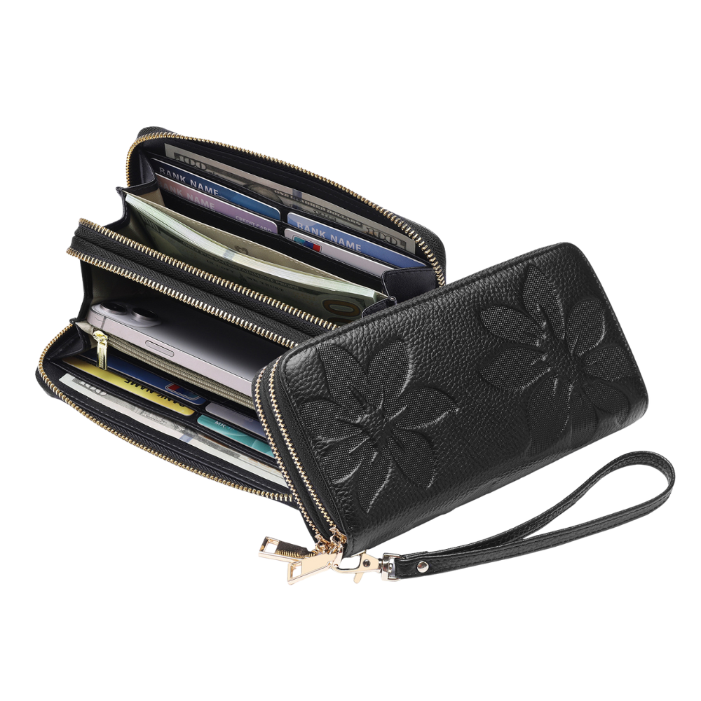 Portefeuille femme cuir | Fleur