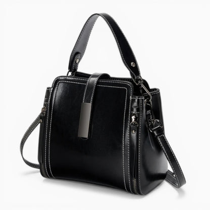 Sac bandoulière en cuir pour femme Élégance Cuir modèle Elise, montrant un design élégant et moderne avec une finition soignée.