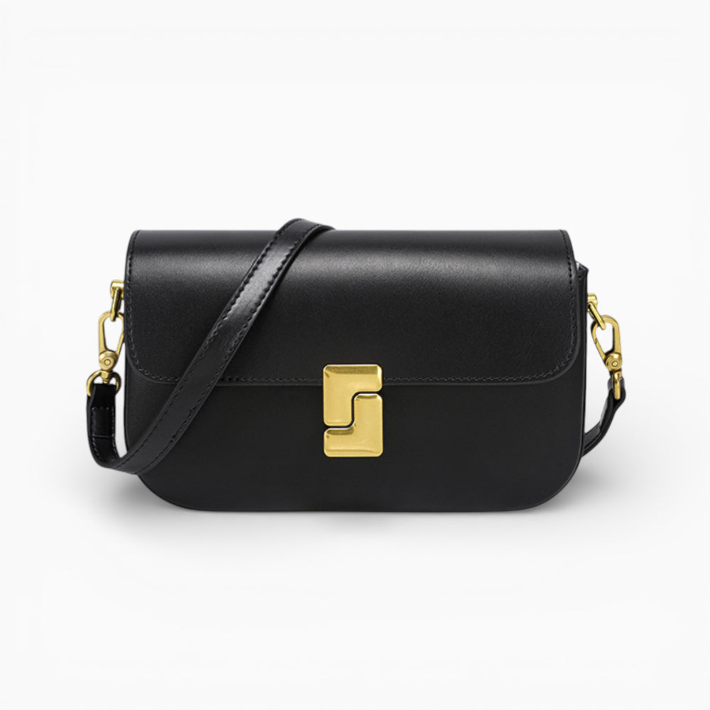 Sac bandoulière en cuir pour femme modèle Camille d'Élégance Cuir, avec finition élégante et bandoulière ajustable.