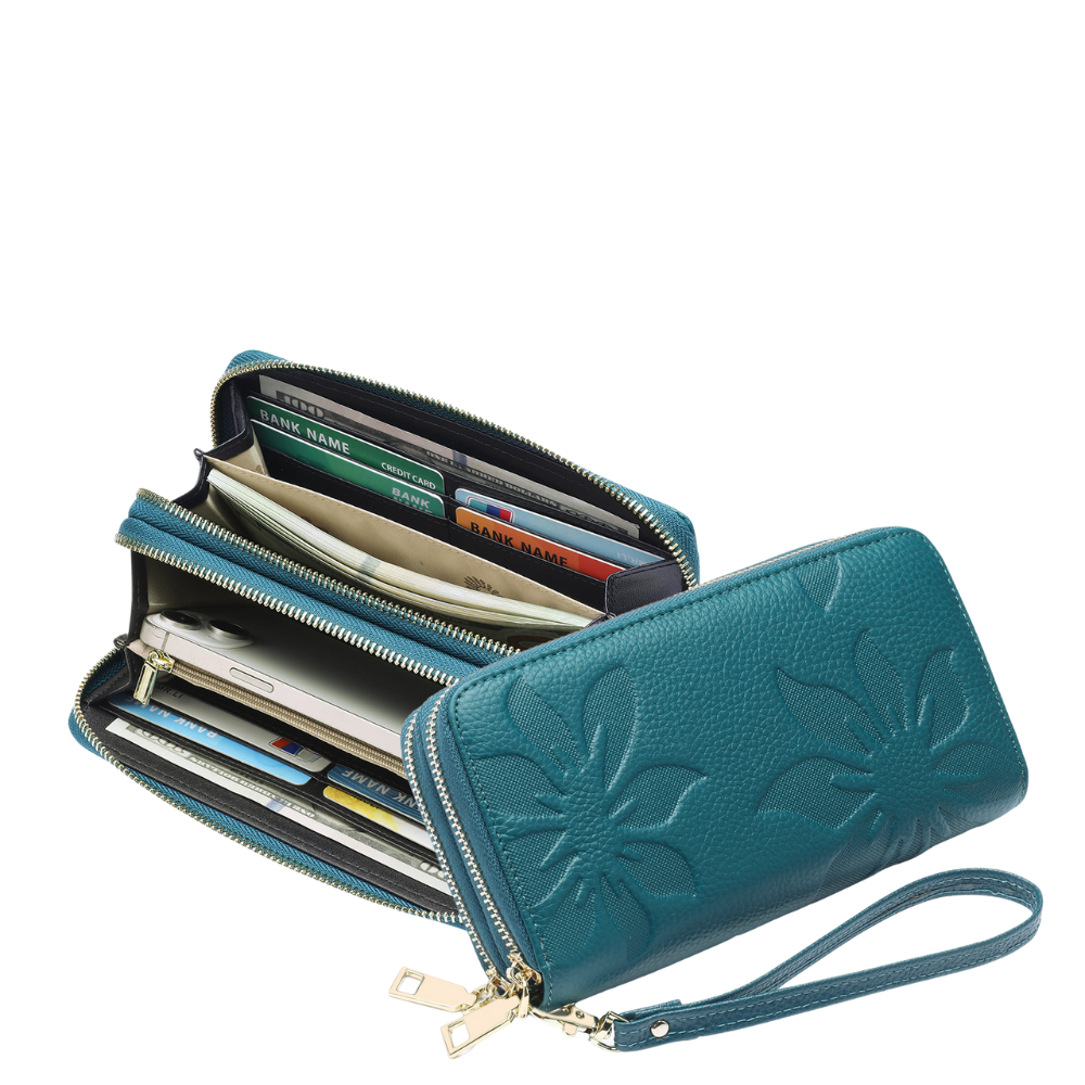 Portefeuille femme cuir | Fleur